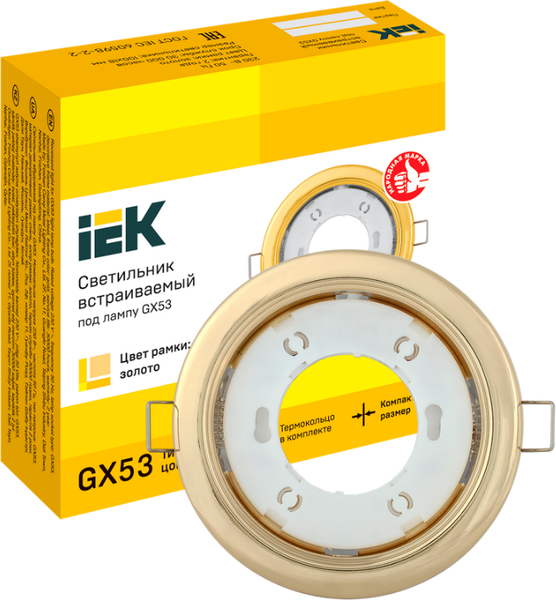 Изображение товара Точечный светильник IEK LUVB0-GX53-1-K22