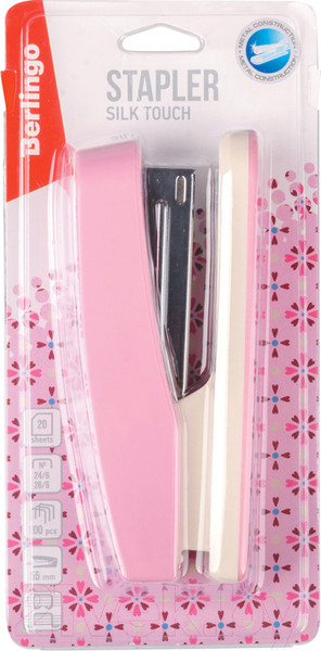 Изображение товара Степлер Berlingo Silk Touch / H2025 (розовый)