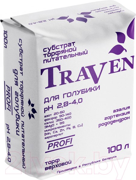 Субстрат Traven Питательный для голубики рН 2.8-4.0 (100л)