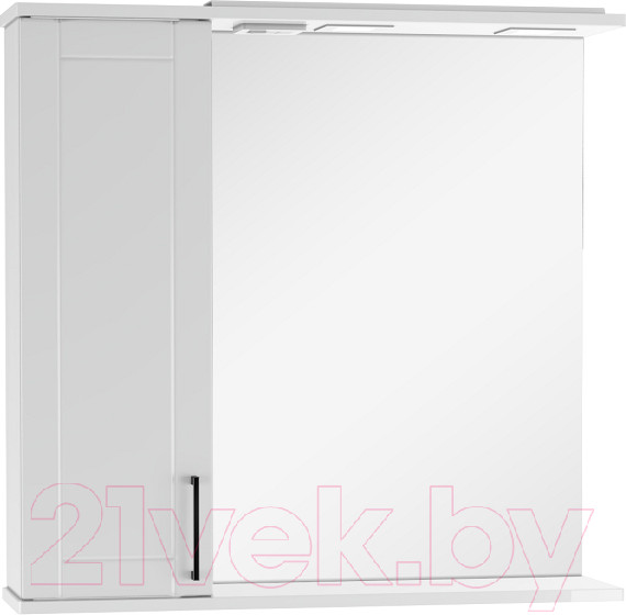 Изображение товара Шкаф с зеркалом для ванной Домино Charlie 80 (левый)