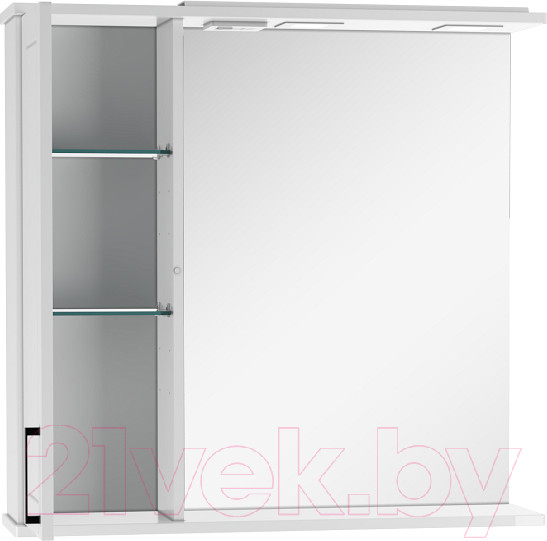 Изображение товара Шкаф с зеркалом для ванной Домино Charlie 80 (левый)