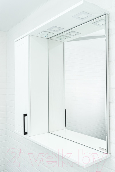 Изображение товара Шкаф с зеркалом для ванной Домино Charlie 80 (левый)