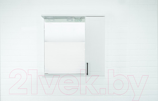 Изображение товара Шкаф с зеркалом для ванной Домино Charlie 80 (правый)