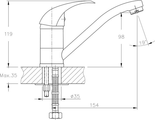 Изображение товара Смеситель Haiba HB4515