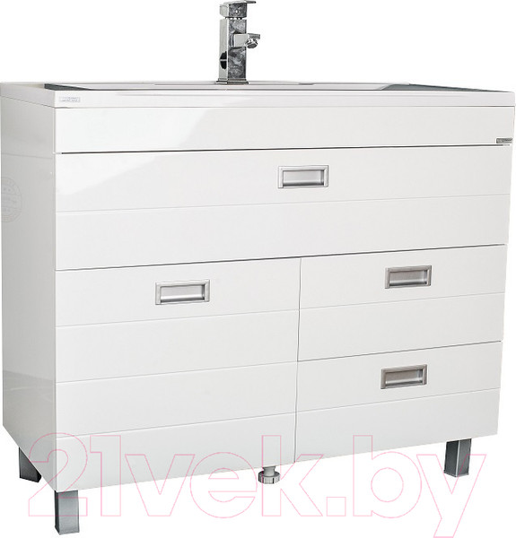 Изображение товара Тумба под умывальник Домино Elen 100 Cube с 3 верхними ящиками В3