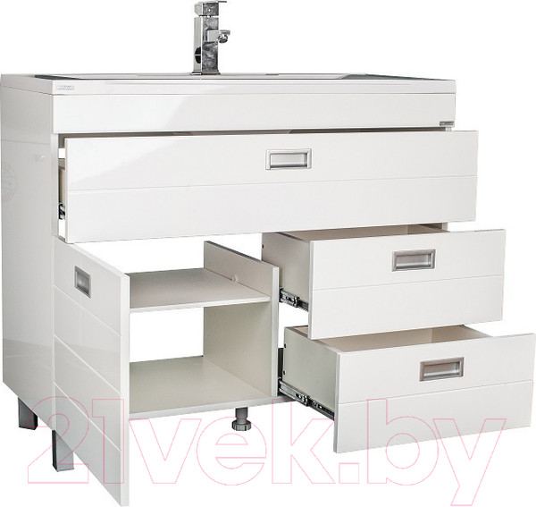 Изображение товара Тумба под умывальник Домино Elen 100 Cube с 3 верхними ящиками В3