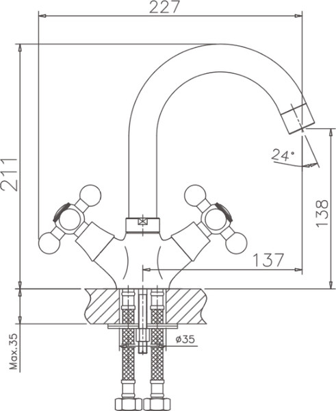Изображение товара Смеситель Haiba HB1219