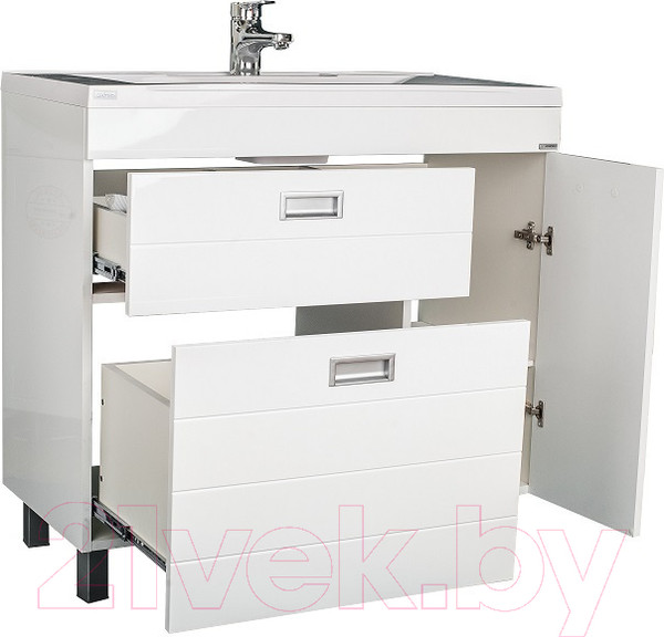 Изображение товара Тумба под умывальник Домино Elen 90 Cube с 2 верхними ящиками В2
