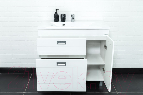 Изображение товара Тумба под умывальник Домино Elen 90 Cube с 2 верхними ящиками В2