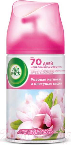 Изображение товара Сменный блок для освежителя воздуха Air Wick Freshmatic Refill Magnolia & Cherry Blossom (250мл)