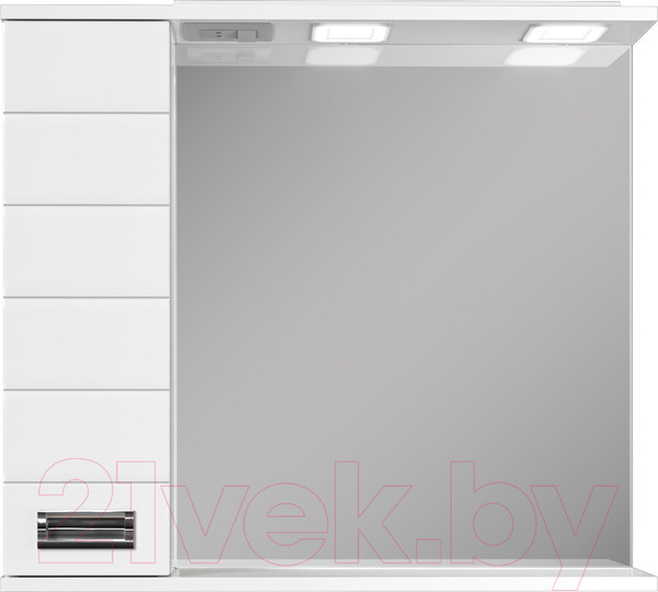 Изображение товара Шкаф с зеркалом для ванной Домино Cube 65 (левый)