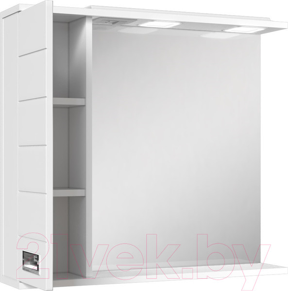 Изображение товара Шкаф с зеркалом для ванной Домино Cube 65 (левый)