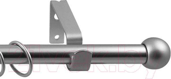 Изображение товара Карниз для штор LEGRAND Шар раздвижной 1.6-3м 1-но рядный / 58102155 (серебро матовое)