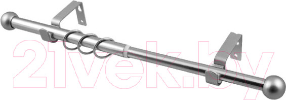 Изображение товара Карниз для штор LEGRAND Шар раздвижной 1.6-3м 1-но рядный / 58102155 (серебро матовое)