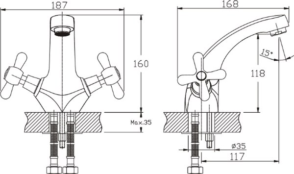 Изображение товара Смеситель Haiba HB1025