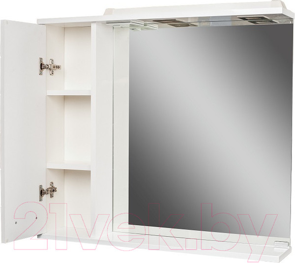 Изображение товара Шкаф с зеркалом для ванной Домино Cube 80 (левый)