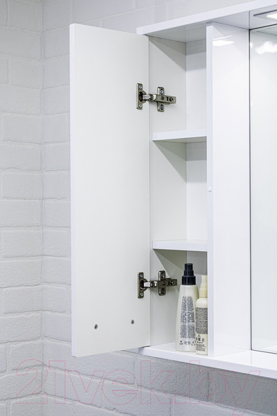 Изображение товара Шкаф с зеркалом для ванной Домино Cube 80 (левый)