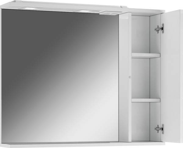 Изображение товара Шкаф с зеркалом для ванной Домино Cube 80 (правый)