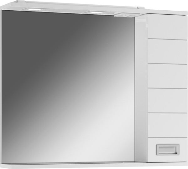 Изображение товара Шкаф с зеркалом для ванной Домино Cube 80 (правый)
