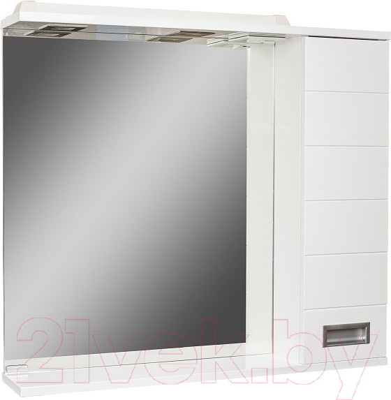Изображение товара Шкаф с зеркалом для ванной Домино Cube 80 (правый)