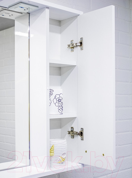 Изображение товара Шкаф с зеркалом для ванной Домино Cube 80 (правый)