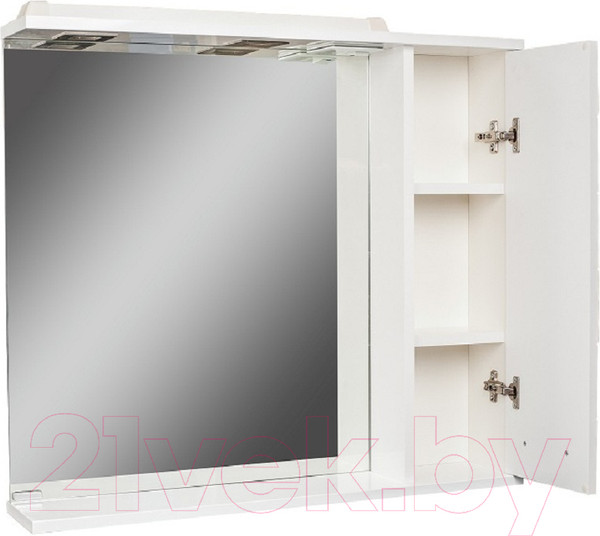 Изображение товара Шкаф с зеркалом для ванной Домино Cube 80 (правый)