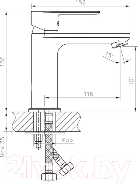 Изображение товара Смеситель Haiba HB10505-3
