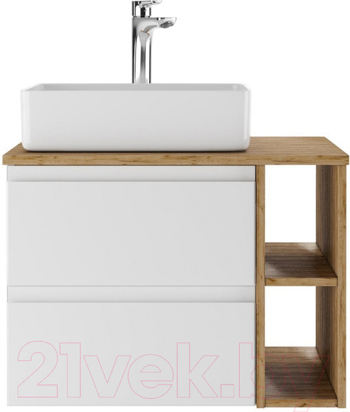 Изображение товара Тумба под умывальник Домино Joy 46 Frost 70 подвесная с двумя ящиками В2