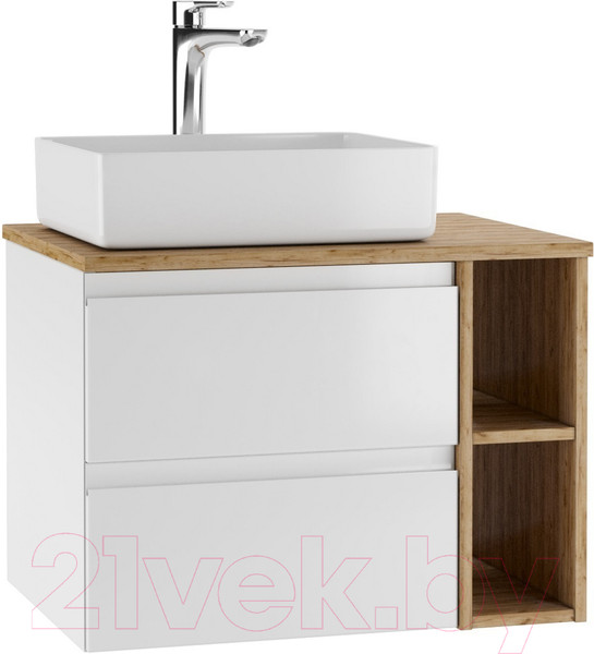 Изображение товара Тумба под умывальник Домино Joy 46 Frost 70 подвесная с двумя ящиками В2