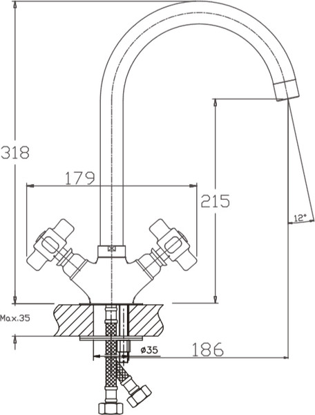 Изображение товара Смеситель Haiba HB4118
