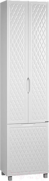 Изображение товара Шкаф-пенал для ванной Домино 3D 50 В1 с корзиной для белья