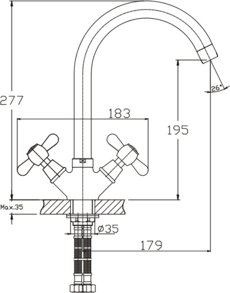 Изображение товара Смеситель Haiba HB4525