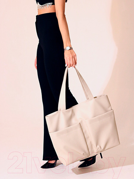 Изображение товара Сумка MT.Style ТОУТ с двумя карманами (бежевый)