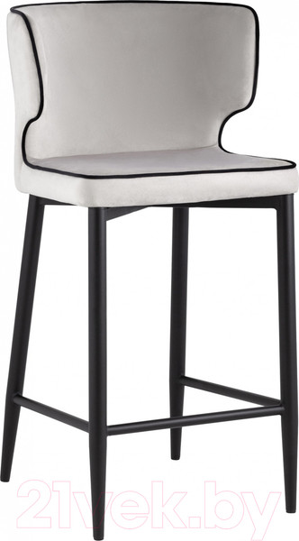 Изображение товара Стул барный Stool Group Матео / MC110C HLR-13/HLR-66 (велюр светло-серый)