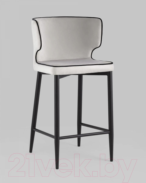 Изображение товара Стул барный Stool Group Матео / MC110C HLR-13/HLR-66 (велюр светло-серый)