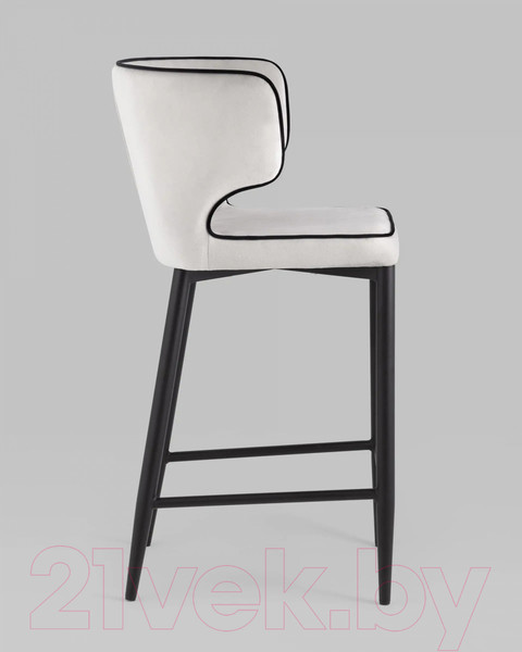 Изображение товара Стул барный Stool Group Матео / MC110C HLR-13/HLR-66 (велюр светло-серый)