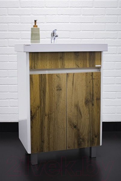 Изображение товара Тумба под умывальник Домино Fest 60 Uno без ящика (дуб вотан)