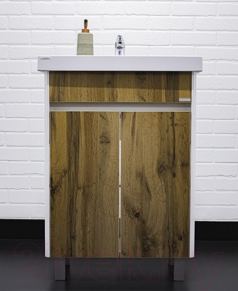 Изображение товара Тумба под умывальник Домино Fest 60 Uno без ящика (дуб вотан)