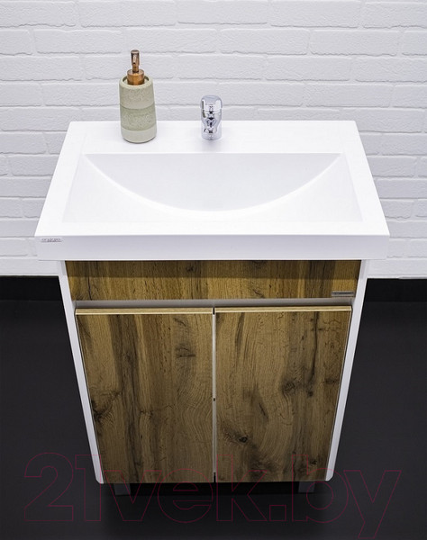 Изображение товара Тумба под умывальник Домино Fest 60 Uno без ящика (дуб вотан)