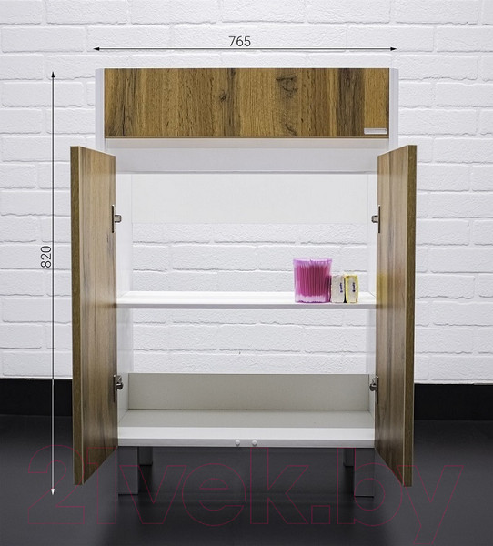 Изображение товара Тумба под умывальник Домино Fest 60 Uno без ящика (дуб вотан)