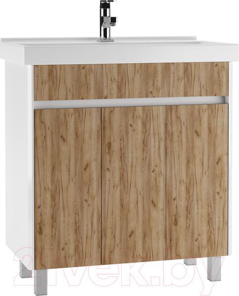 Изображение товара Тумба под умывальник Домино Fest 80 Uno без ящика (дуб вотан)