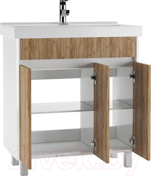Изображение товара Тумба под умывальник Домино Fest 80 Uno без ящика (дуб вотан)