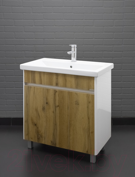 Изображение товара Тумба под умывальник Домино Fest 80 Uno без ящика (дуб вотан)