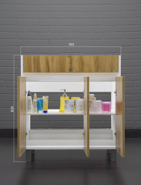 Изображение товара Тумба под умывальник Домино Fest 80 Uno без ящика (дуб вотан)