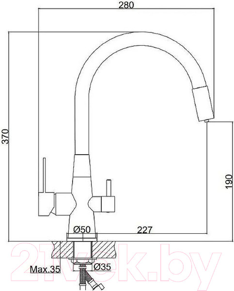 Изображение товара Смеситель Haiba HB76859-7