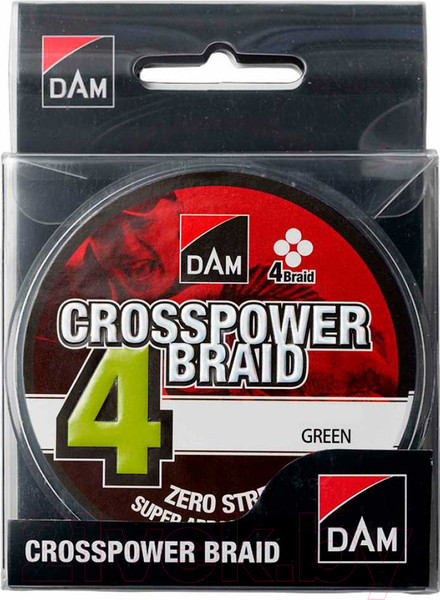 Изображение товара Леска плетеная DAM Crosspower 4-Braid 0.10мм 150м 66575 (зеленый)