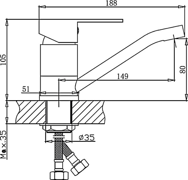 Изображение товара Смеситель Haiba HB45802