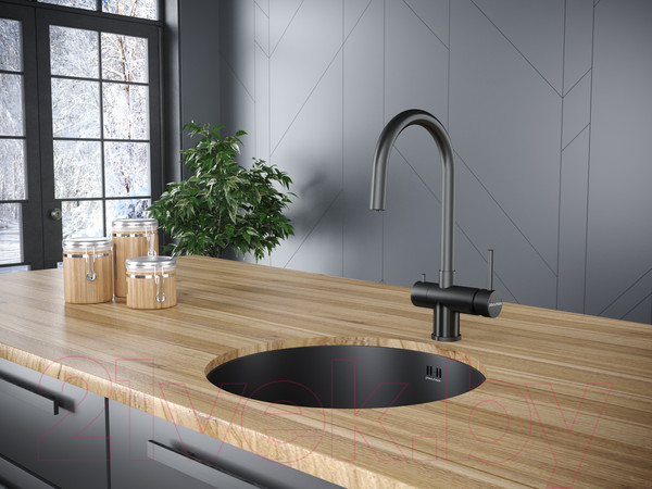 Изображение товара Смеситель Paulmark Heller He213218-GM (вороненая сталь)