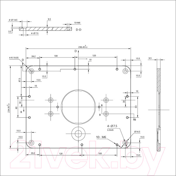 Изображение товара Лифт фрезерный для станка БЕЛМАШ D033A