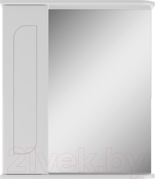 Изображение товара Шкаф с зеркалом для ванной Айсберг Радуга 60 (белый)